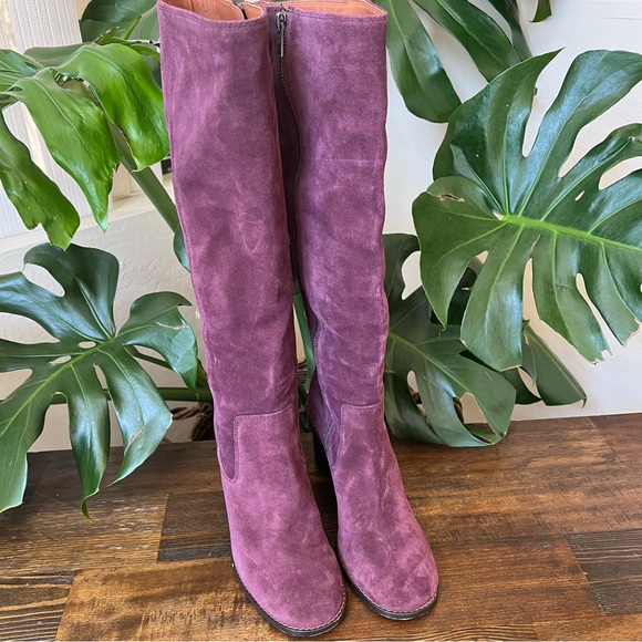 Coach Ombré Oxblood Suede Tall Heeled Boots US8 $495 - Picture 6 of 17